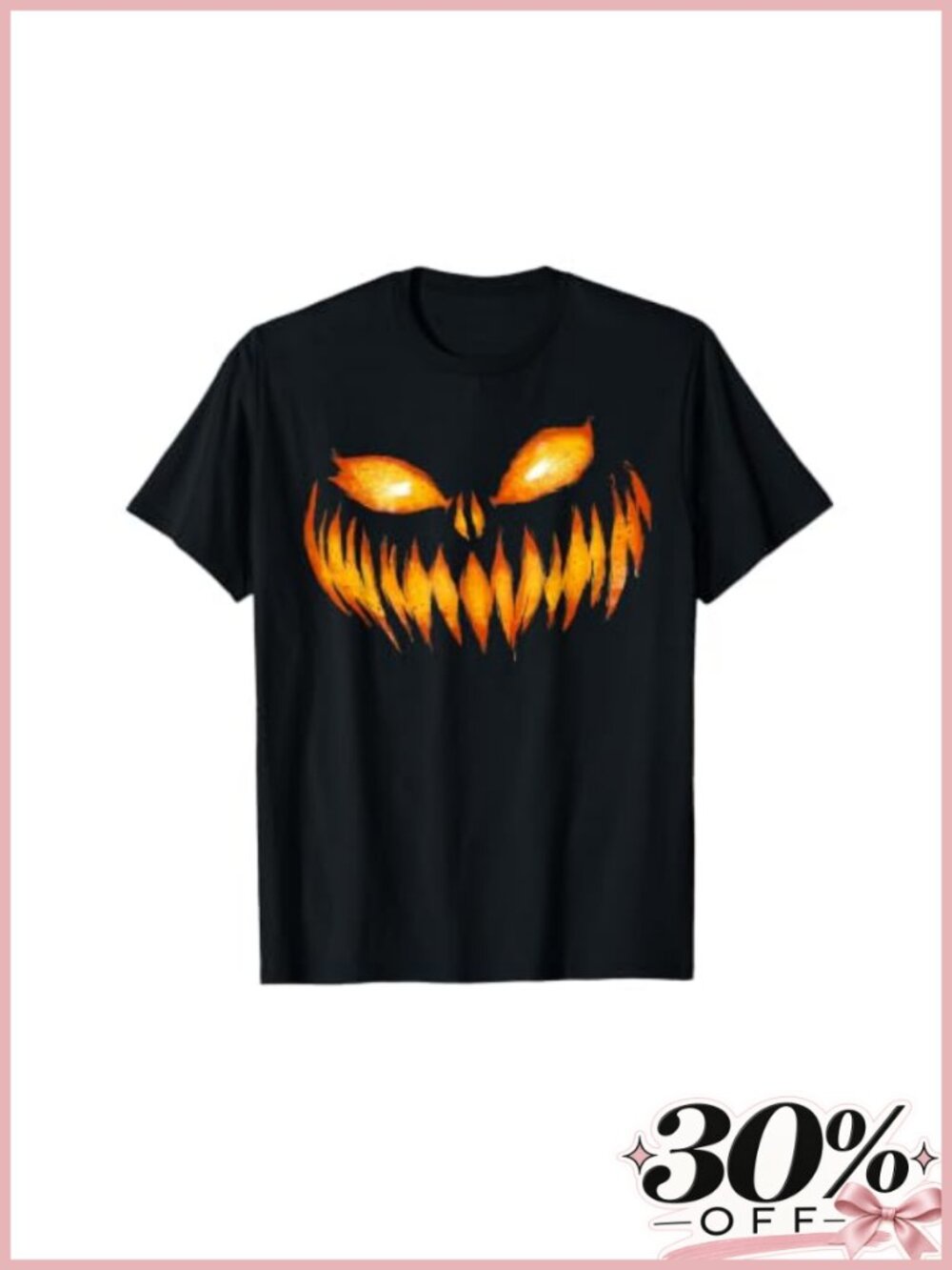 Halloween Jack O Lantern Pumpkin Face Costume Graphic Tee